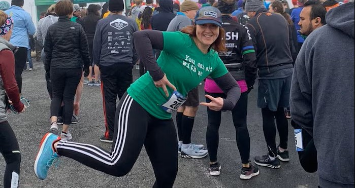 Molly Bitton at a community running event in Utah