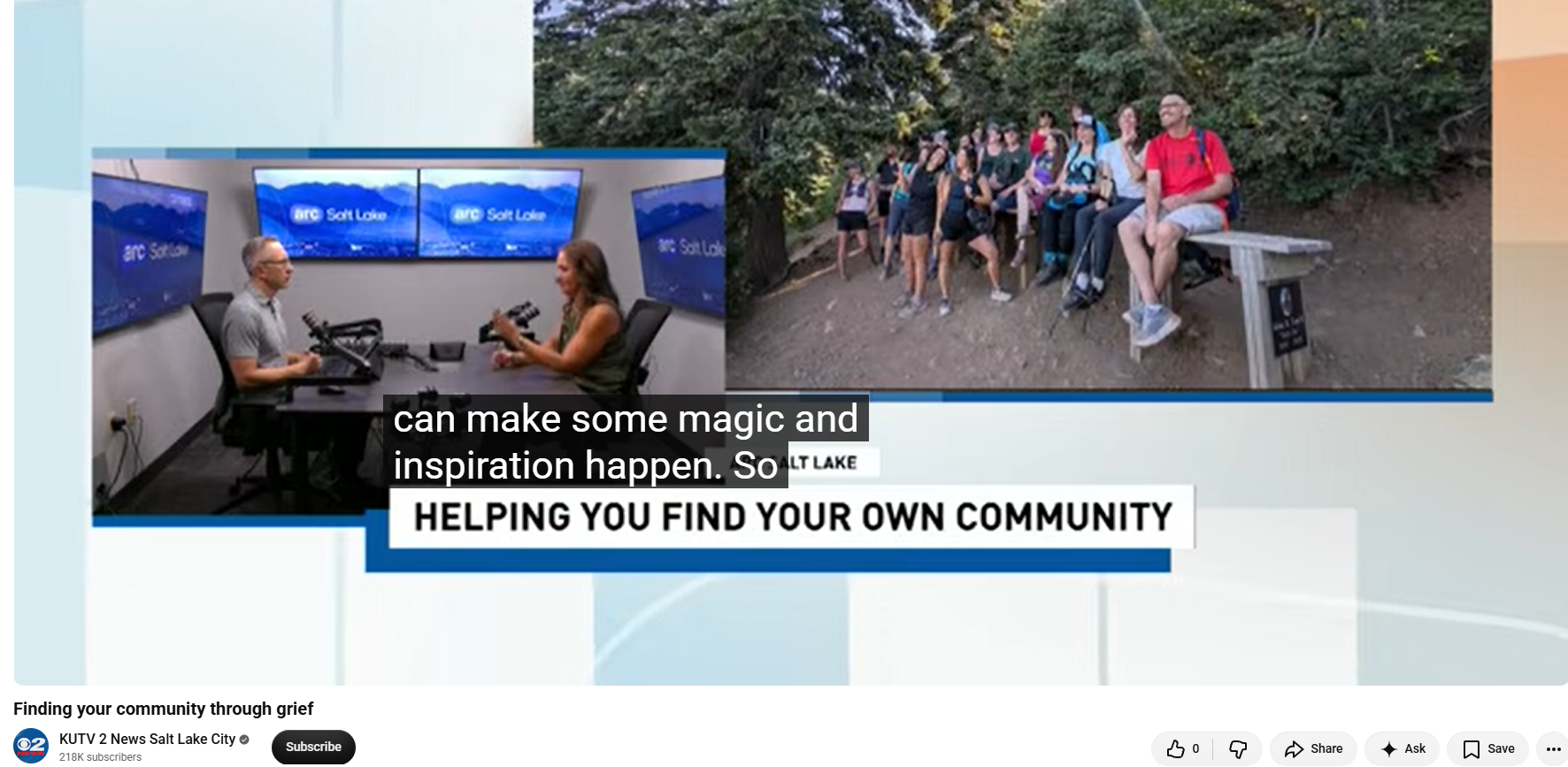 Molly Bitton on KUTV 2News – Finding Community Through Grief Molly Bitton discusses finding community through grief on KUTV 2News Salt Lake City alongside a photo of her running community.